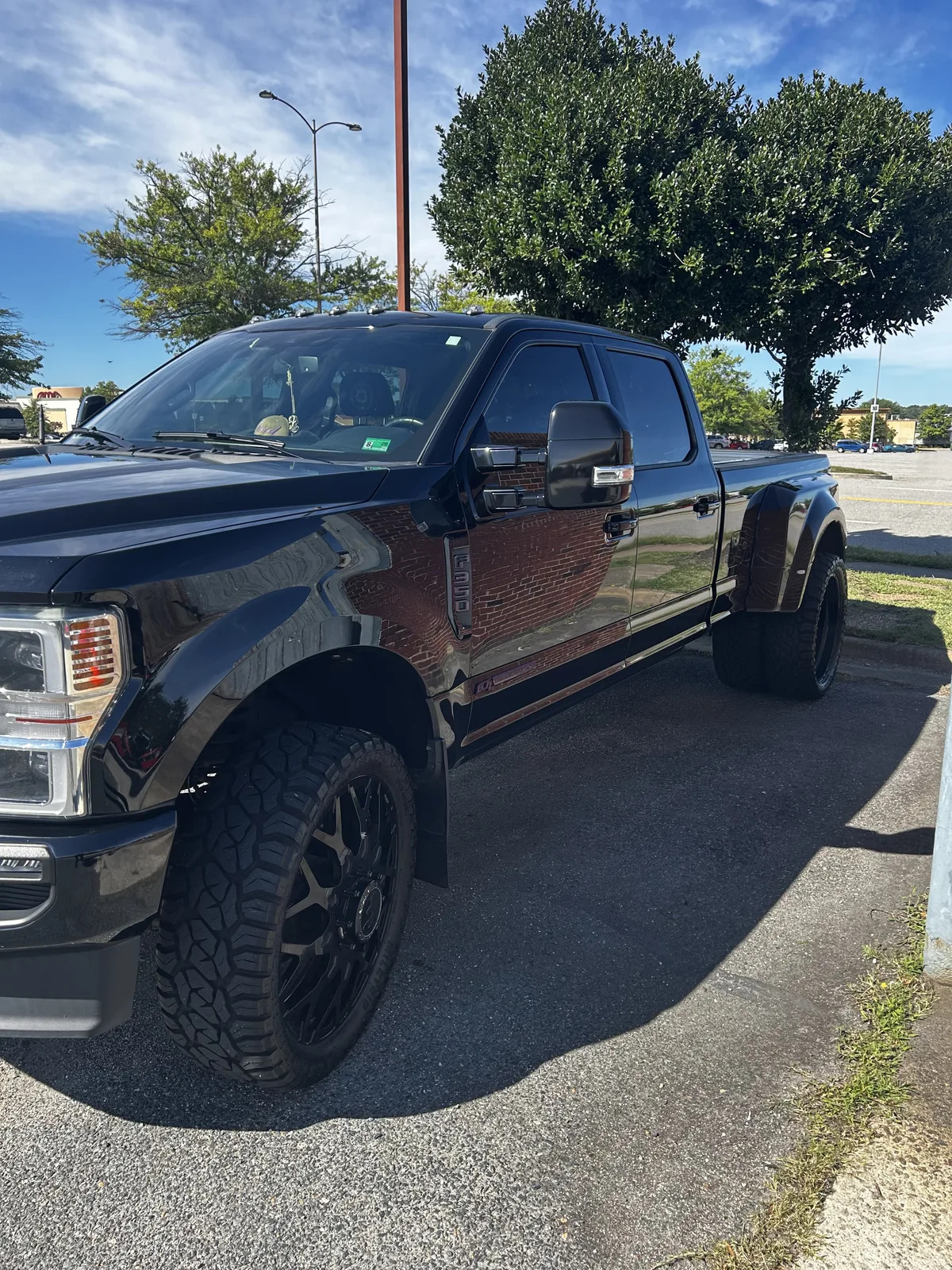 Black pickup truck parked outdoors
